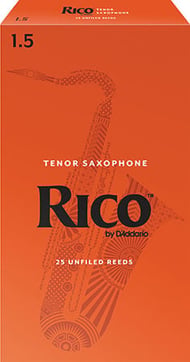 Rico Tenor Saxophone Reeds #1.5 Box of 25 Reeds